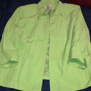 Lime green light weight jacket